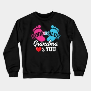 Baby Shower Pink or Blue Grandma Loves You Pregnancy Crewneck Sweatshirt